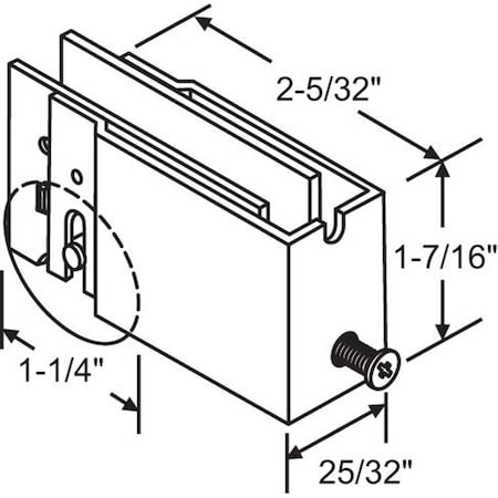 Strybuc Patio Door Roller Assembly 9-331